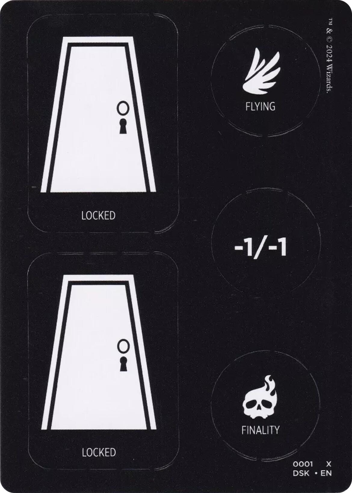 Punch Card Token (1 // 2) [Duskmourn: House of Horror Tokens] MTG Single Magic: The Gathering | Red Claw Gaming