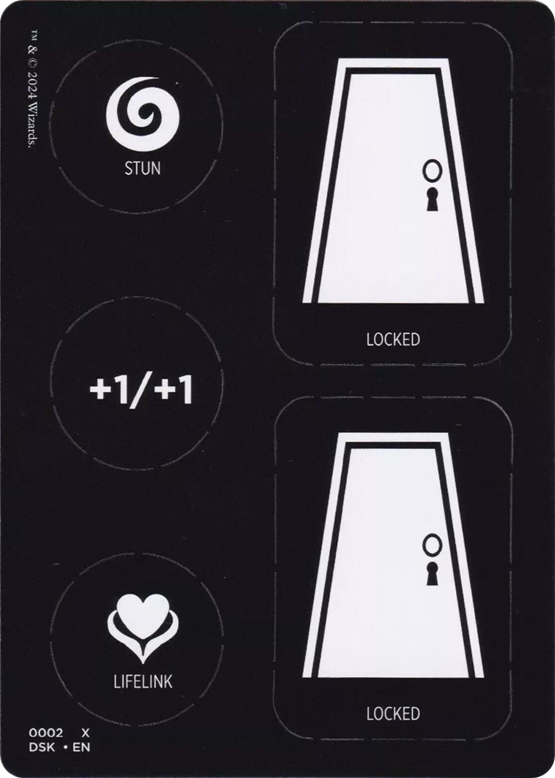 Punch Card Token (1 // 2) [Duskmourn: House of Horror Tokens] MTG Single Magic: The Gathering | Red Claw Gaming