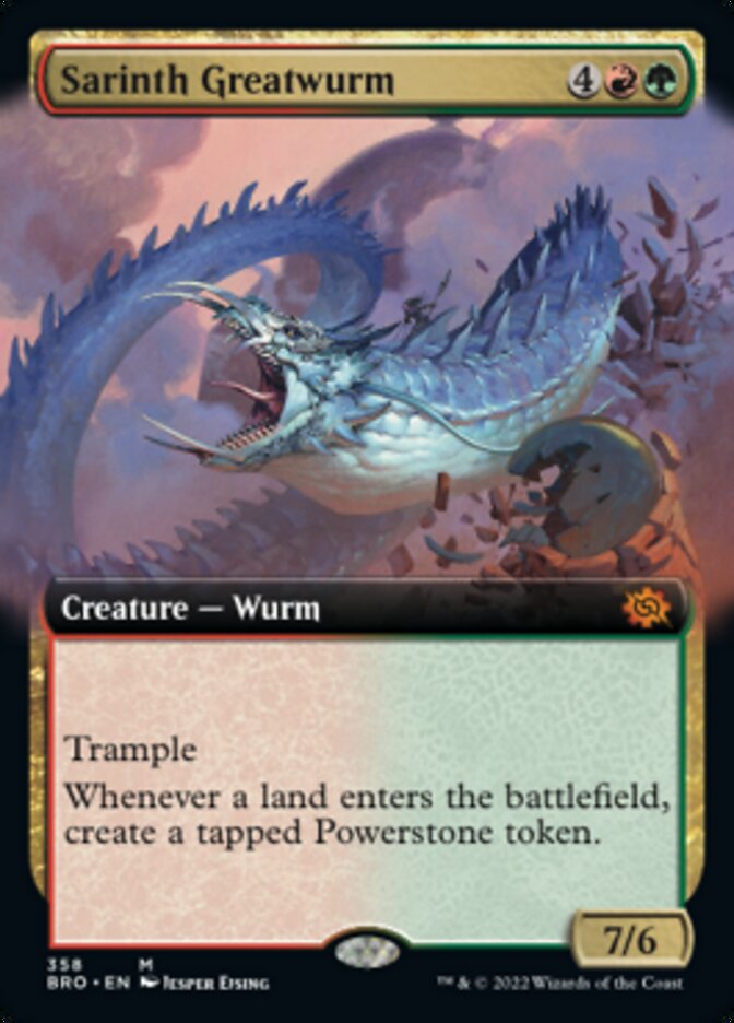 Sarinth Greatwurm (Extended Art) [The Brothers' War] MTG Single Magic: The Gathering | Red Claw Gaming
