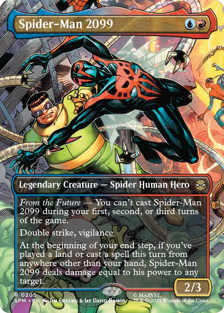 Spider-Man 2099 (0205) (Borderless) [Marvel's Spider-Man] MTG Single Magic: The Gathering | Red Claw Gaming