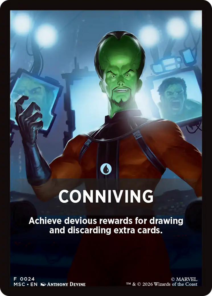 Conniving Theme Card [Marvel Super Heroes Commander] MTG Single Magic: The Gathering | Red Claw Gaming