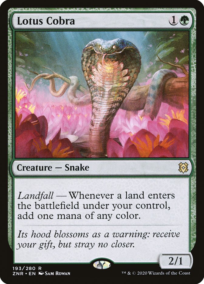 Lotus Cobra [Zendikar Rising] MTG Single Magic: The Gathering | Red Claw Gaming