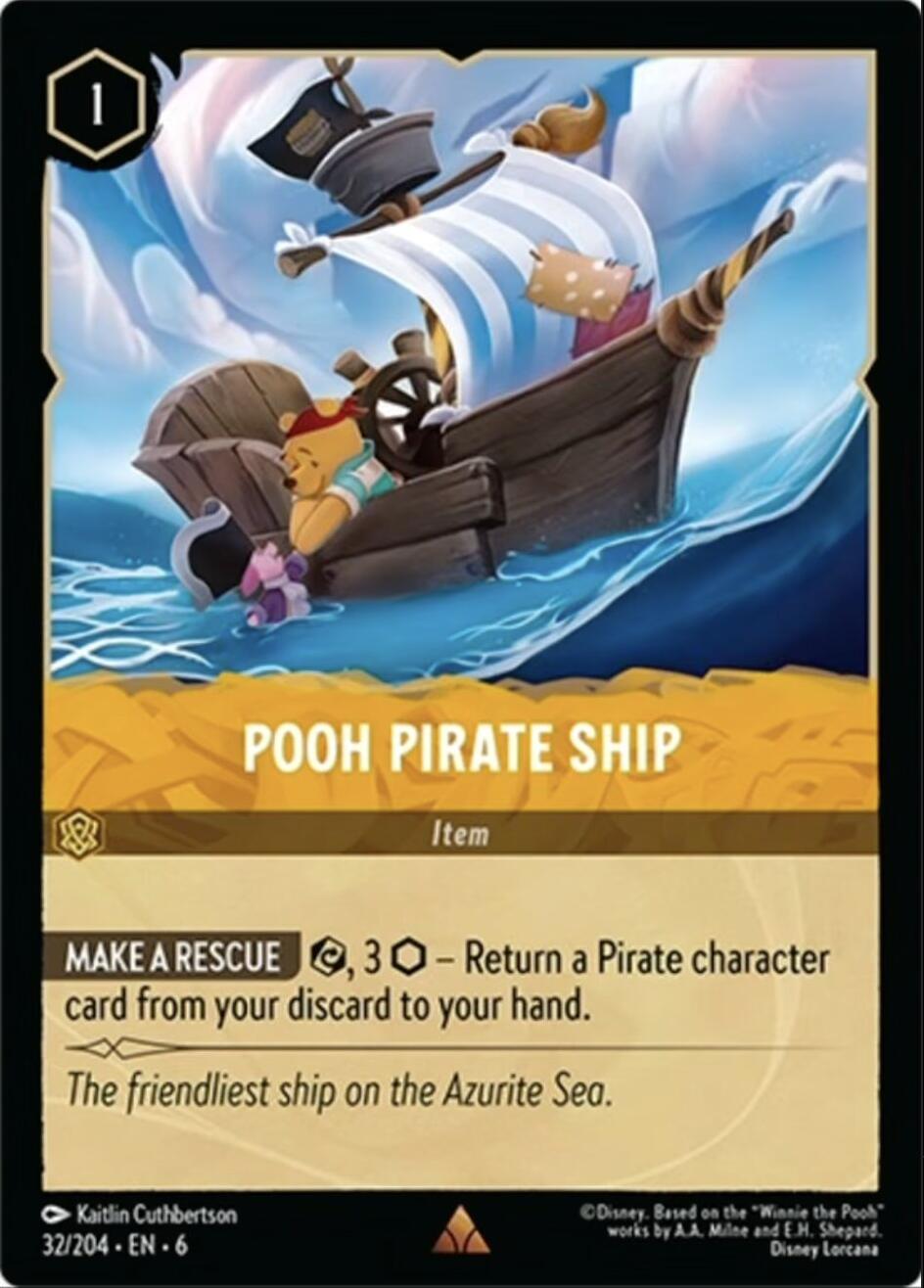 Pooh Pirate Ship (32/204) [Azurite Sea] Lorcana Single Disney | Red Claw Gaming