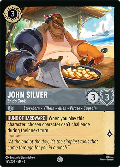 John Silver - Ship's Cook (181/204) [Azurite Sea] Lorcana Single Disney | Red Claw Gaming