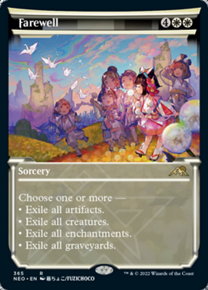 Farewell (Showcase Soft Glow) [Kamigawa: Neon Dynasty] MTG Single Magic: The Gathering | Red Claw Gaming