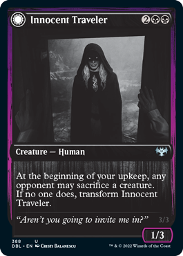 Innocent Traveler // Malicious Invader [Innistrad: Double Feature] MTG Single Magic: The Gathering | Red Claw Gaming