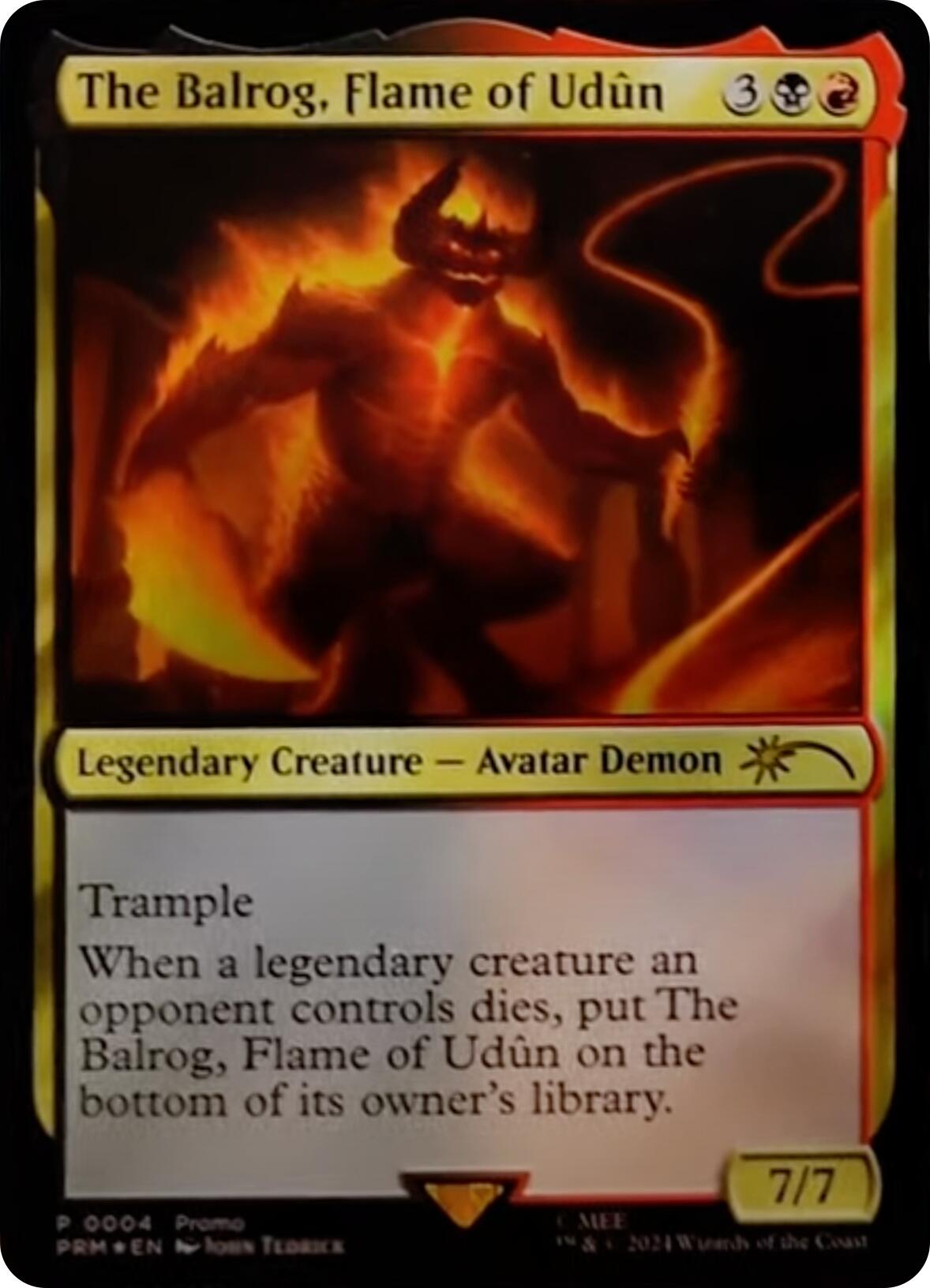 The Balrog, Flame of Udun [Resale Promos] MTG Single Magic: The Gathering    | Red Claw Gaming