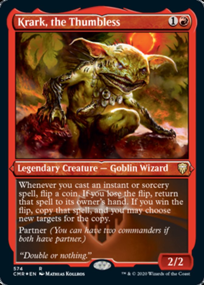 Krark, the Thumbless (Etched) [Commander Legends] MTG Single Magic: The Gathering | Red Claw Gaming