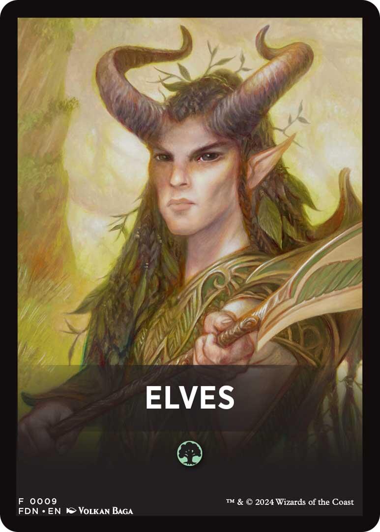 Elves Theme Card [Foundations Tokens] MTG Single Magic: The Gathering | Red Claw Gaming