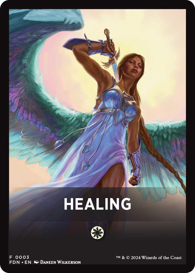 Healing Theme Card [Foundations Tokens] MTG Single Magic: The Gathering | Red Claw Gaming