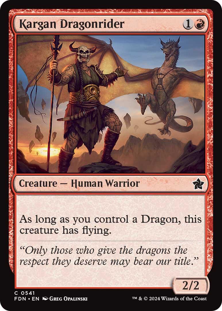 Kargan Dragonrider [Foundations] MTG Single Magic: The Gathering | Red Claw Gaming
