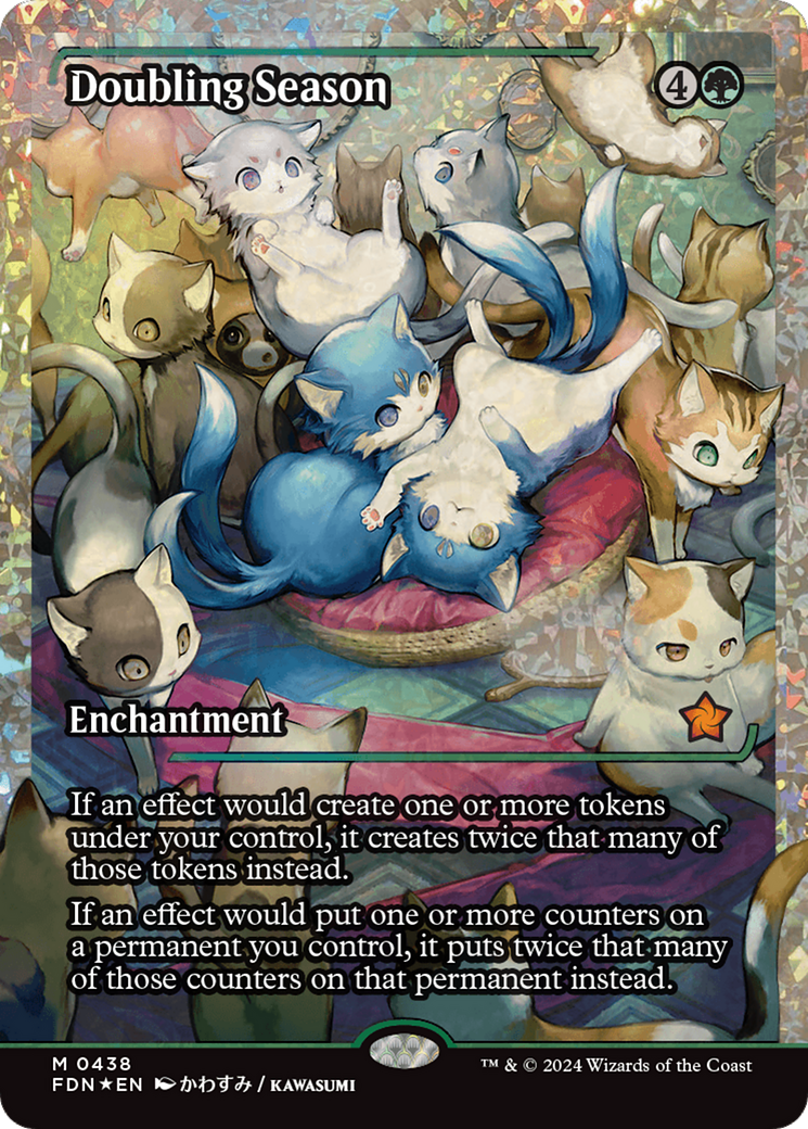 Doubling Season (Showcase) (Fracture Foil) [Foundations] MTG Single Magic: The Gathering | Red Claw Gaming