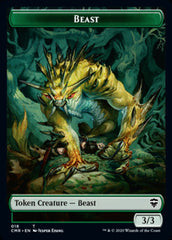 Beast (18) // Beast (19) Double-Sided Token [Commander Legends Tokens] MTG Single Magic: The Gathering | Red Claw Gaming