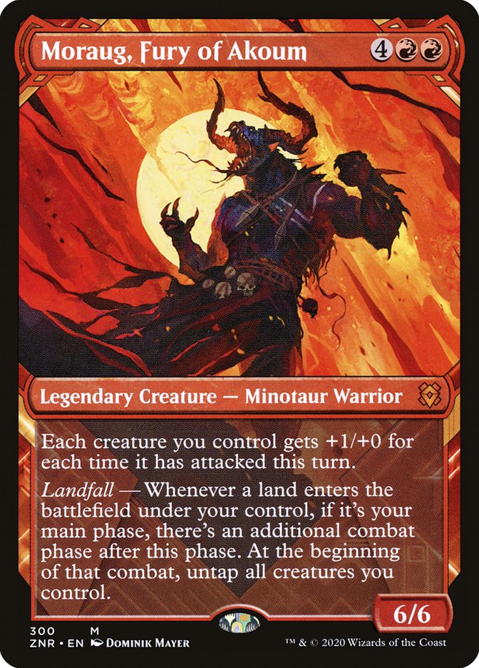 Moraug, Fury of Akoum (Showcase) [Zendikar Rising] MTG Single Magic: The Gathering | Red Claw Gaming