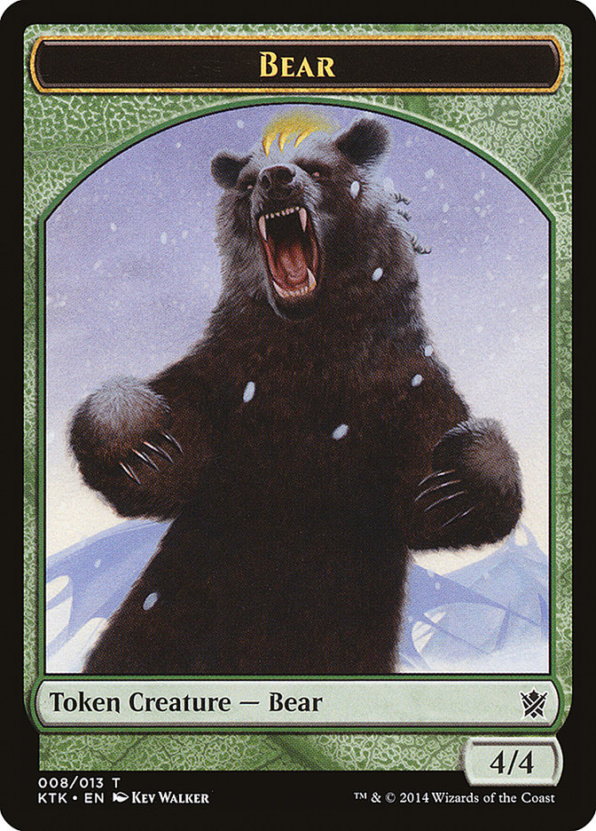 Bear Token [Khans of Tarkir Tokens] MTG Single Magic: The Gathering | Red Claw Gaming