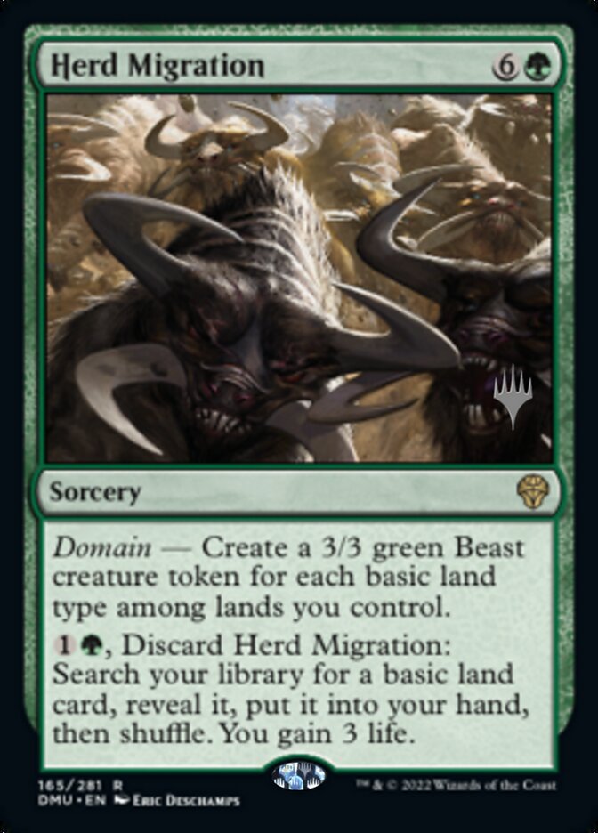 Herd Migration (Promo Pack) [Dominaria United Promos] MTG Single Magic: The Gathering    | Red Claw Gaming