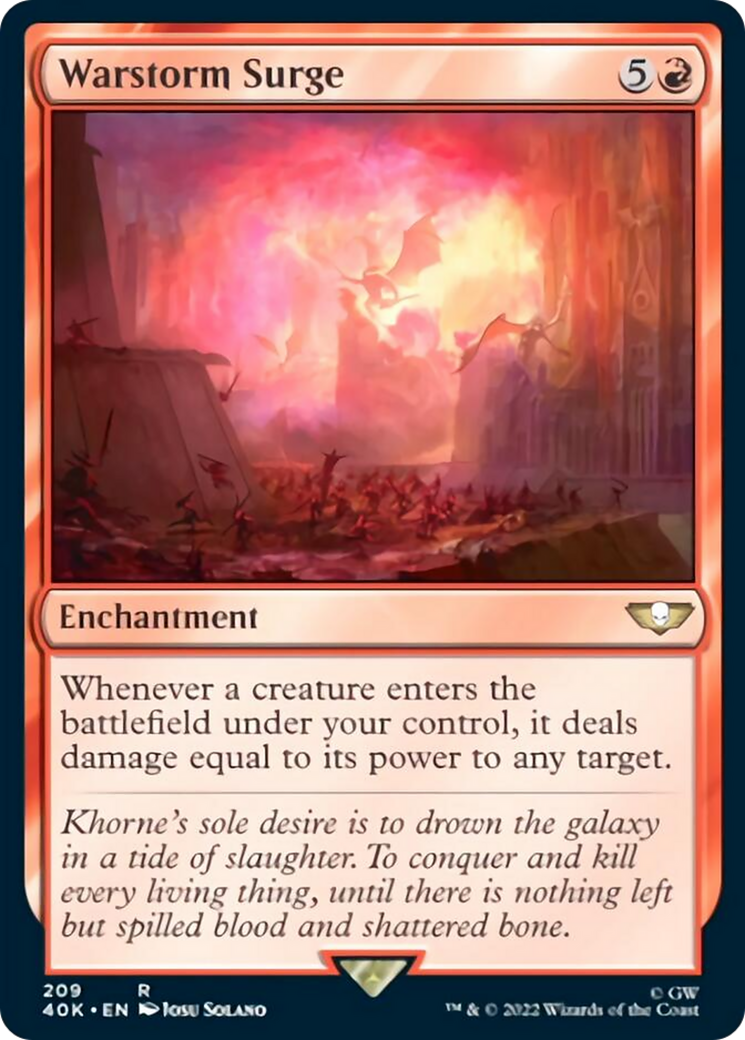 Warstorm Surge (Surge Foil) [Warhammer 40,000] MTG Single Magic: The Gathering | Red Claw Gaming