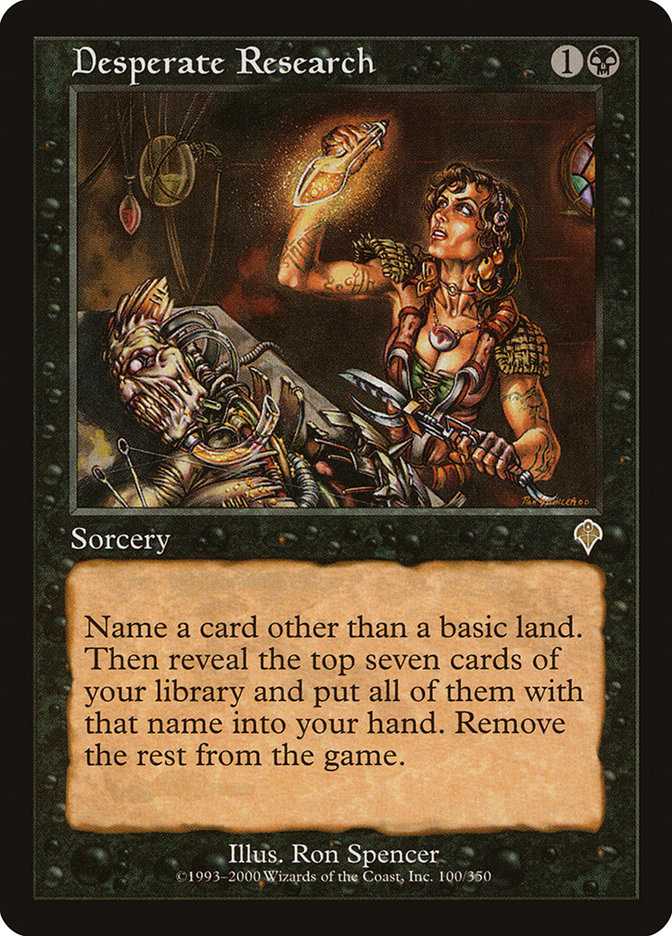 Desperate Research [Invasion] MTG Single Magic: The Gathering | Red Claw Gaming
