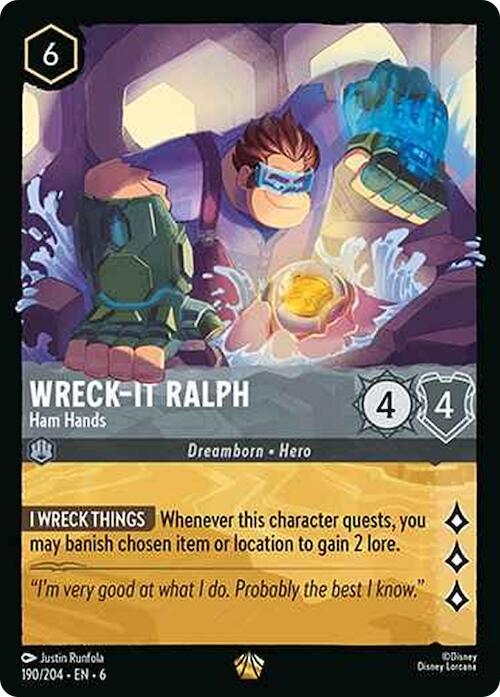 Wreck-It Ralph - Ham Hands (190/204) [Azurite Sea] Lorcana Single Disney | Red Claw Gaming