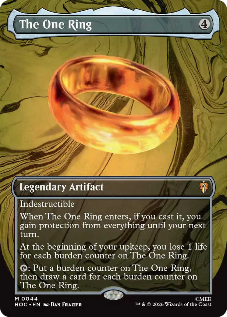 The One Ring (Borderless) [The Hobbit] MTG Single Magic: The Gathering | Red Claw Gaming