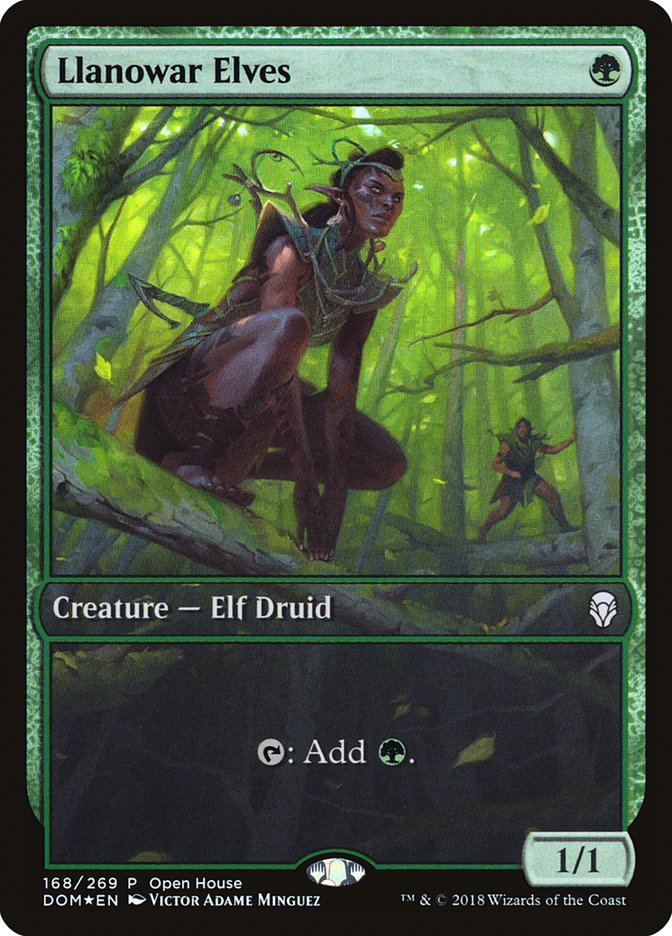 Llanowar Elves (Open House) [Dominaria Promos] MTG Single Magic: The Gathering | Red Claw Gaming