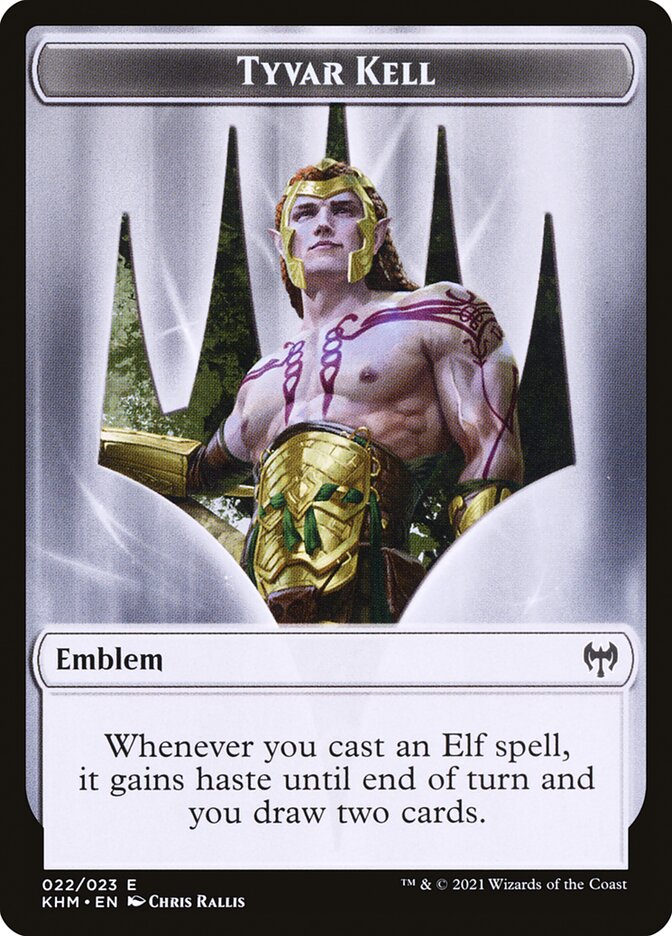 Treasure // Tyvar Kell Emblem Double-Sided Token [Kaldheim Tokens] MTG Single Magic: The Gathering | Red Claw Gaming
