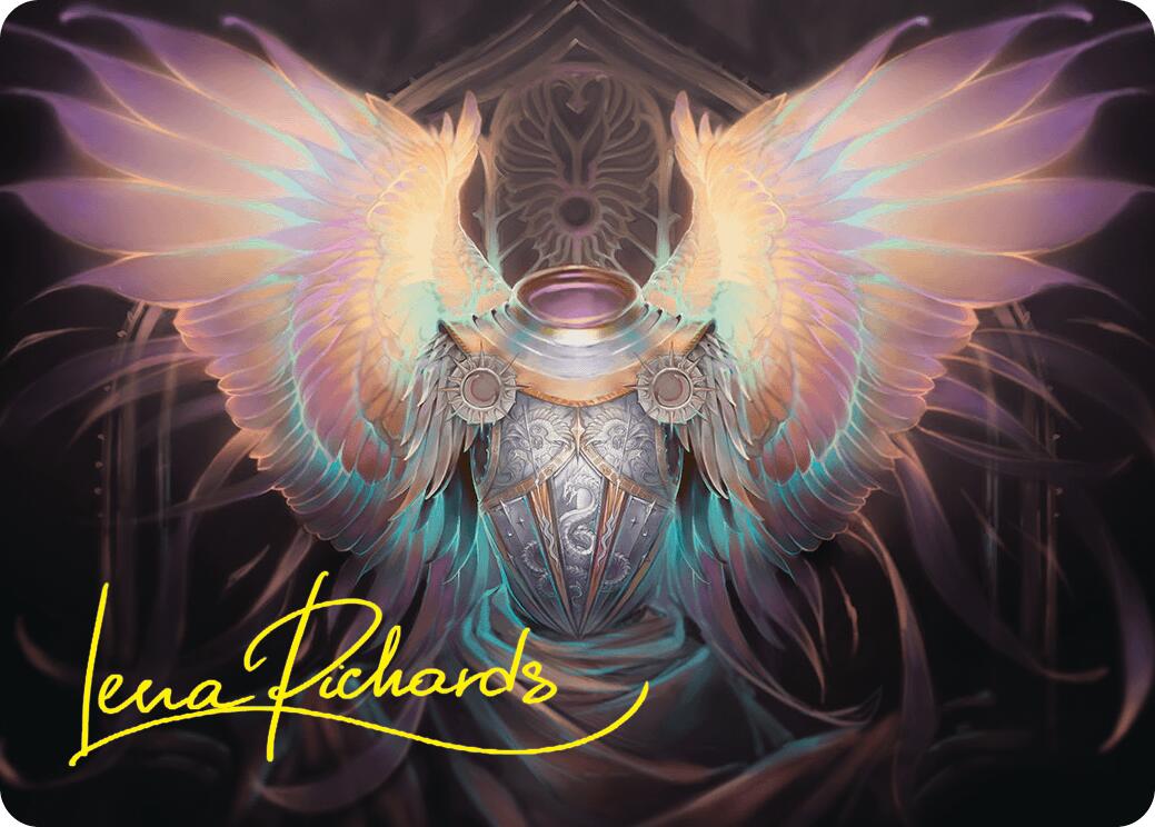 Celestial Armor Art Card (2/54) (Gold-Stamped Signature) [Foundations Art Series] MTG Single Magic: The Gathering | Red Claw Gaming