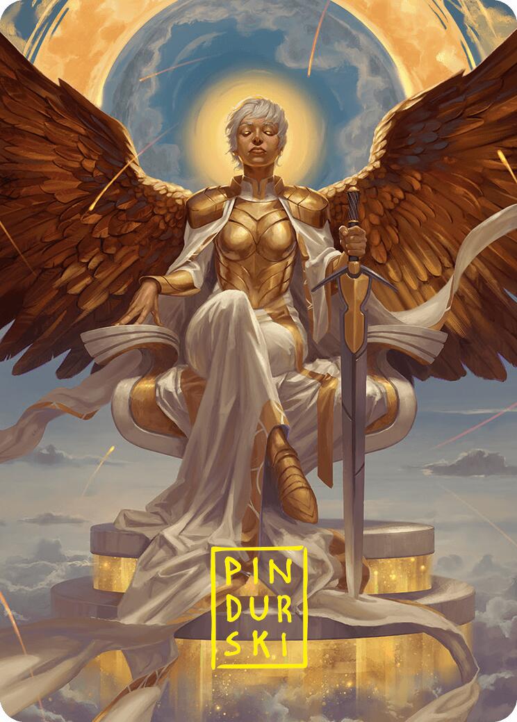 Herald of Eternal Dawn Art Card (27/54) (Gold-Stamped Signature) [Foundations Art Series] MTG Single Magic: The Gathering | Red Claw Gaming