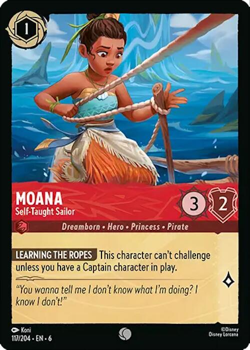 Moana - Self-Taught Sailor (117/204) [Azurite Sea] Lorcana Single Disney | Red Claw Gaming