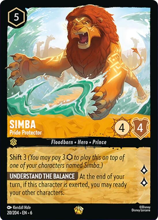 Simba - Pride Protector (20/204) [Azurite Sea] Lorcana Single Disney | Red Claw Gaming