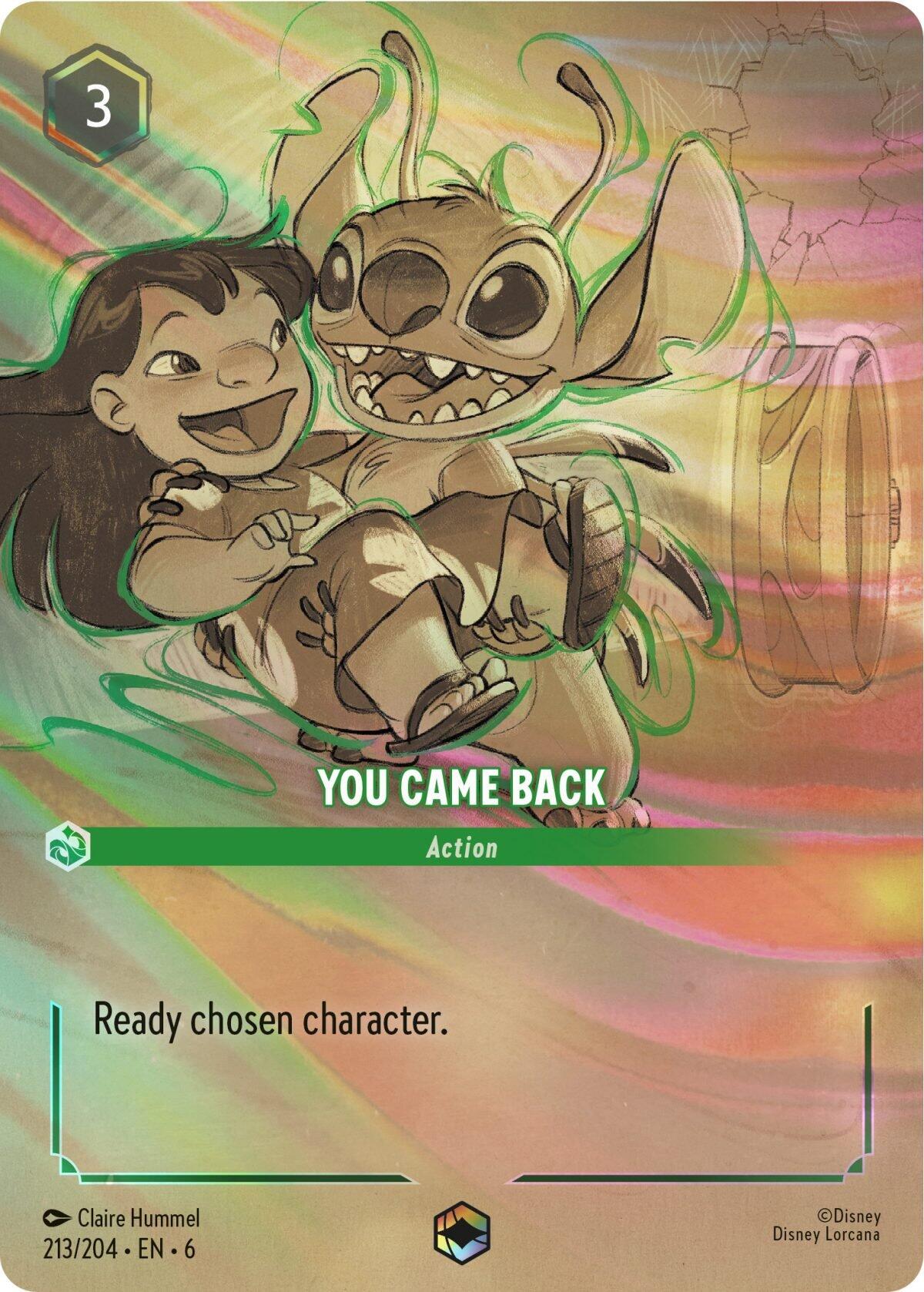 You Came Back (Enchanted) (213/204) [Azurite Sea] Lorcana Single Disney | Red Claw Gaming