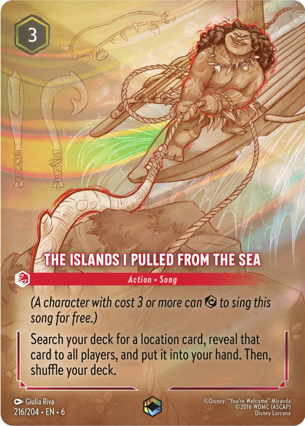 The Islands I Pulled From The Sea (Enchanted) (216/204) [Azurite Sea] Lorcana Single Disney | Red Claw Gaming