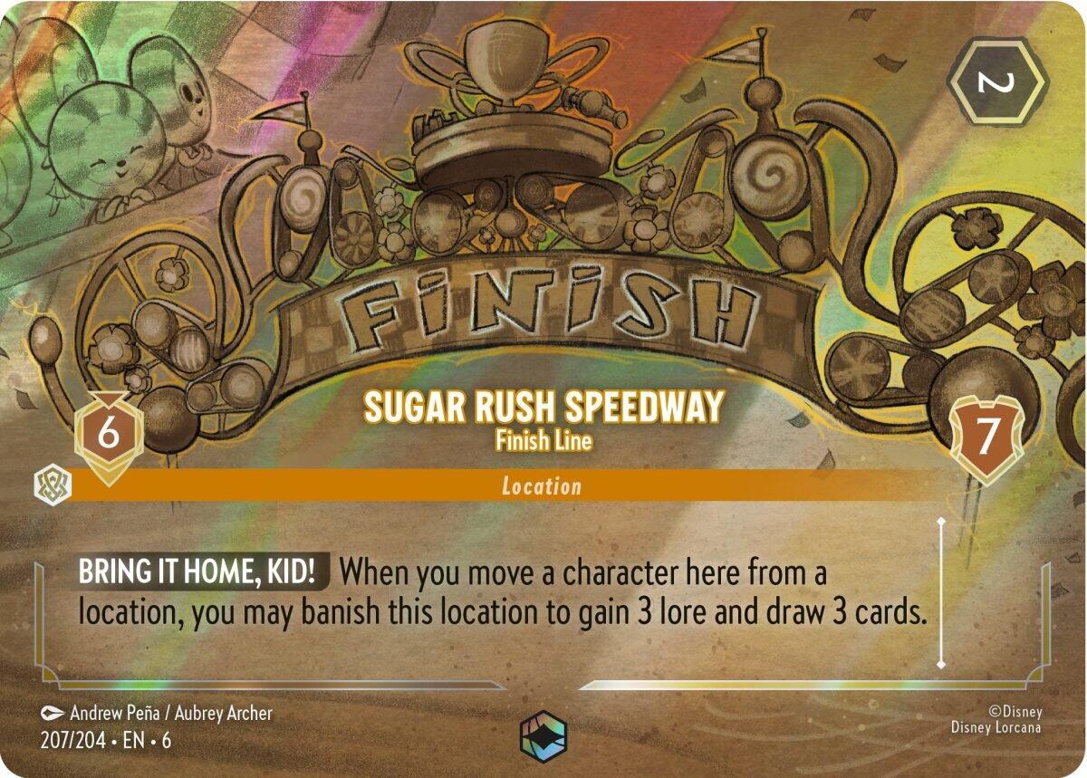 Sugar Rush Speedway - Finish Line (Enchanted) (207/204) [Azurite Sea] Lorcana Single Disney | Red Claw Gaming
