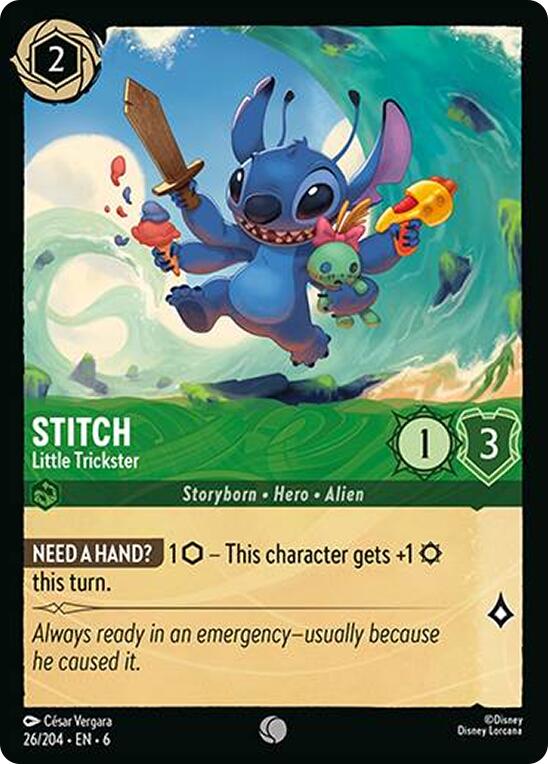 Stitch - Little Trickster (26/204) [Azurite Sea] Lorcana Single Disney | Red Claw Gaming