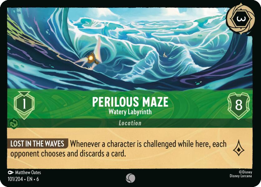 Perilous Maze - Watery Labyrinth (101/204) [Azurite Sea] Lorcana Single Disney | Red Claw Gaming