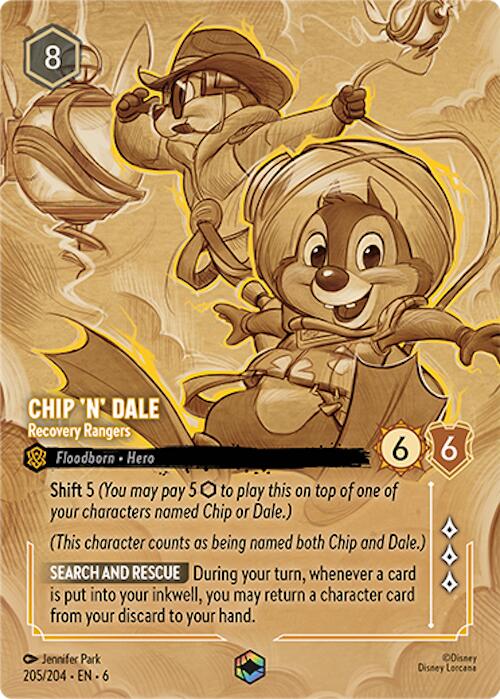 Chip 'n' Dale - Recovery Rangers (Enchanted) (205/204) [Azurite Sea] Lorcana Single Disney | Red Claw Gaming