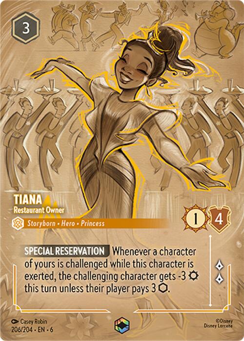 Tiana - Restaurant Owner (Enchanted) (206/204) [Azurite Sea] Lorcana Single Disney | Red Claw Gaming