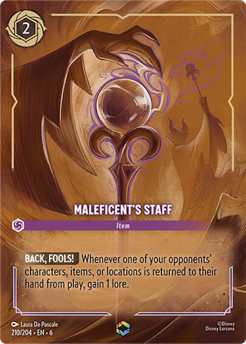 Maleficent's Staff (Enchanted) (210/204) [Azurite Sea] Lorcana Single Disney | Red Claw Gaming