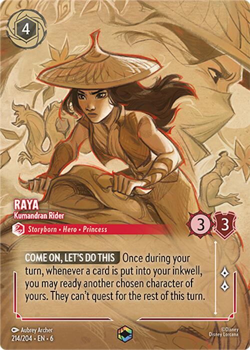Raya - Kumandran Rider (Enchanted) (214/204) [Azurite Sea] Lorcana Single Disney | Red Claw Gaming