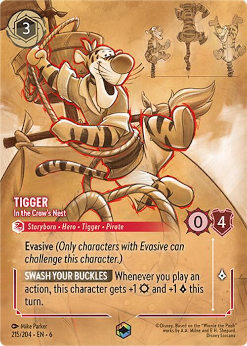 Tigger - In the Crow's Nest (Enchanted) (215/204) [Azurite Sea] Lorcana Single Disney | Red Claw Gaming