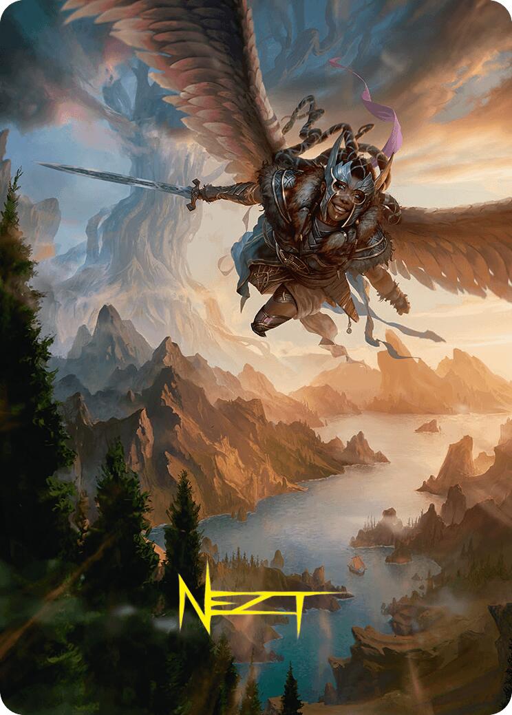 Youthful Valkyrie Art Card (28/54) (Gold-Stamped Signature) [Foundations Art Series] MTG Single Magic: The Gathering | Red Claw Gaming