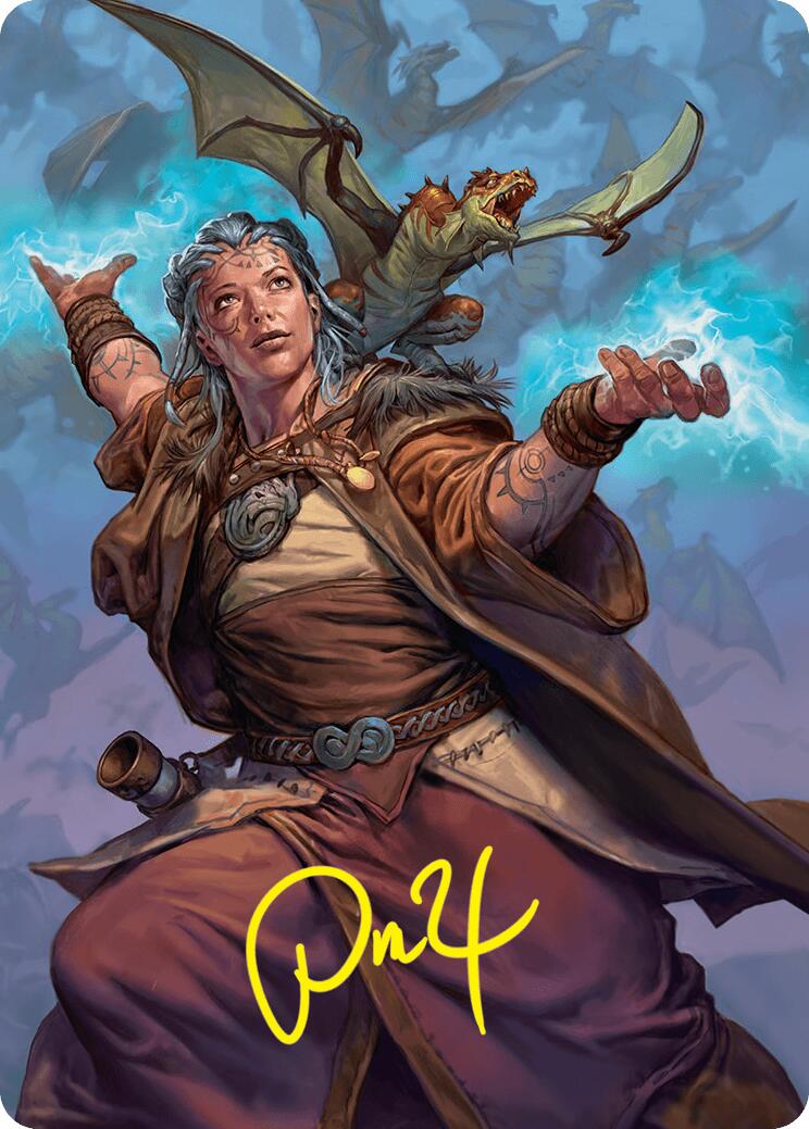 Drake Hatcher 2 Art Card (29/54) (Gold-Stamped Signature) [Foundations Art Series] MTG Single Magic: The Gathering | Red Claw Gaming