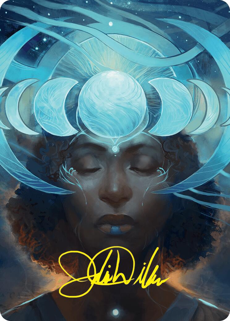 Lunar Insight Art Card (31/54) (Gold-Stamped Signature) [Foundations Art Series] MTG Single Magic: The Gathering | Red Claw Gaming