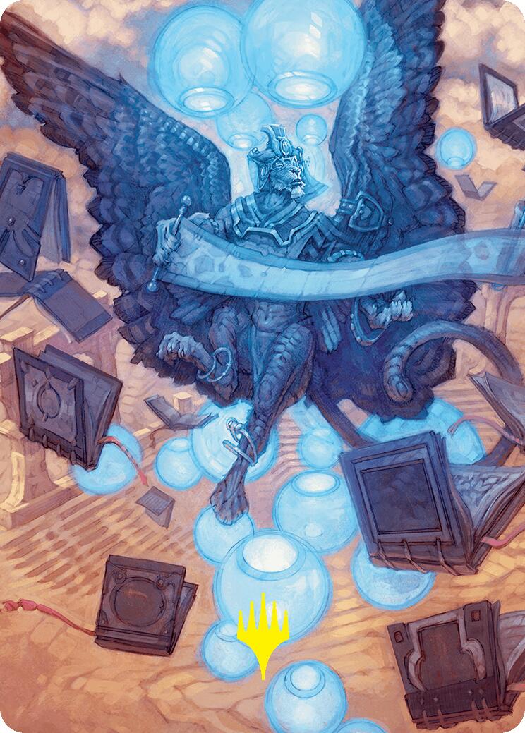 Sphinx of Forgotten Lore Art Card (33/54) (Gold-Stamped Signature) [Foundations Art Series] MTG Single Magic: The Gathering | Red Claw Gaming