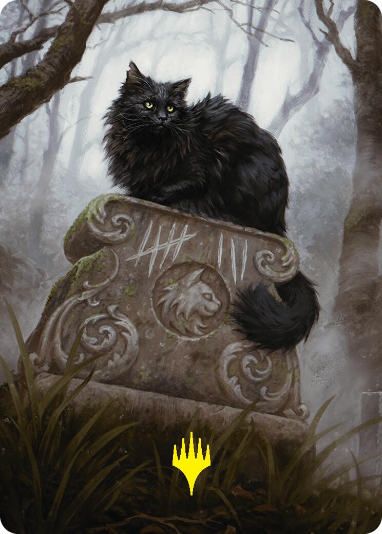 Nine-Lives Familiar 2 Art Card (36/54) (Gold-Stamped Planeswalker Symbol) [Foundations Art Series] MTG Single Magic: The Gathering | Red Claw Gaming