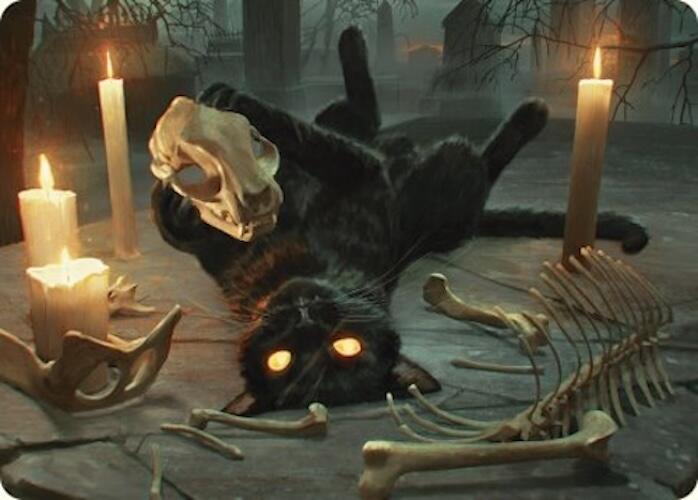 Nine-Lives Familiar Art Card (8/54) [Foundations Art Series] MTG Single Magic: The Gathering | Red Claw Gaming