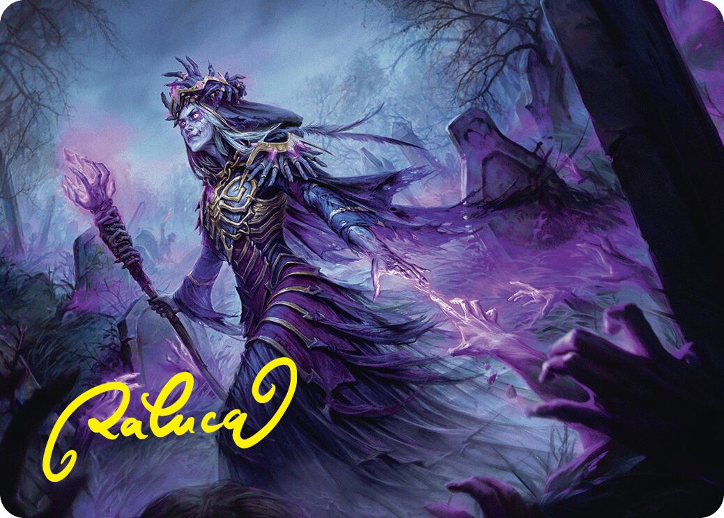 Zul Ashur, Lich Lord Art Card (10/54) (Gold-Stamped Signature) [Foundations Art Series] MTG Single Magic: The Gathering | Red Claw Gaming