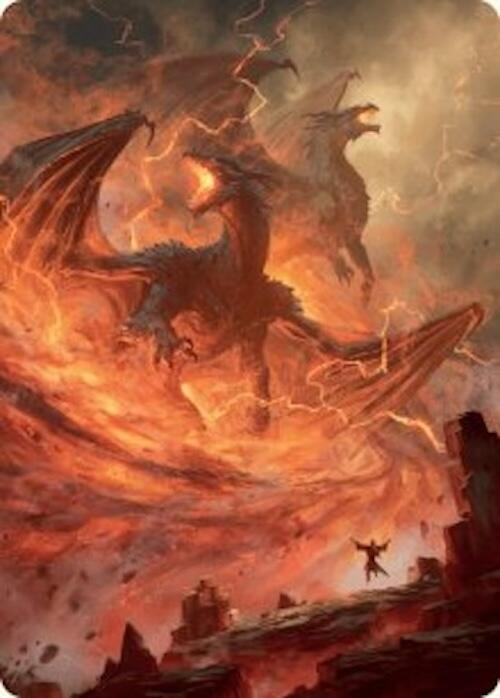 Rite of the Dragoncaller Art Card (38/54) [Foundations Art Series] MTG Single Magic: The Gathering | Red Claw Gaming