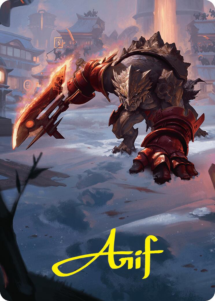 Searslicer Goblin Art Card (39/54) (Gold-Stamped Signature) [Foundations Art Series] MTG Single Magic: The Gathering | Red Claw Gaming