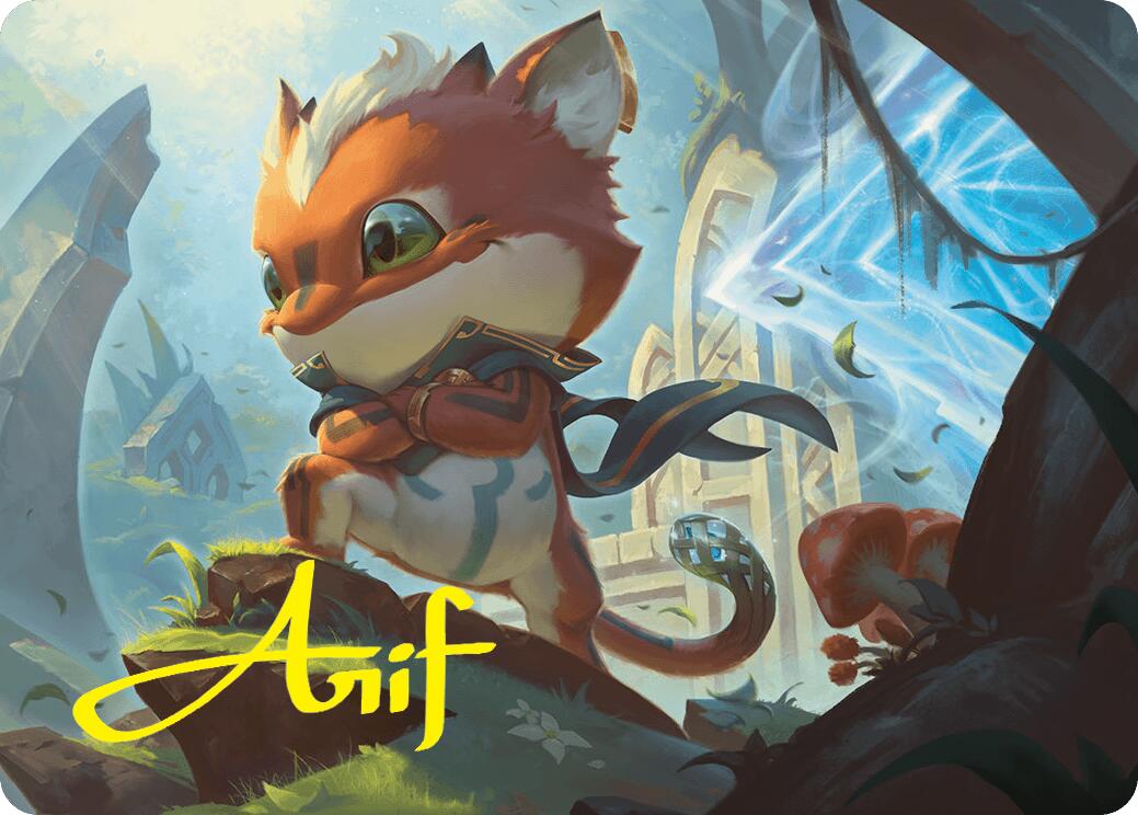 Loot, Exuberant Explorer Art Card (12/54) (Gold-Stamped Signature) [Foundations Art Series] MTG Single Magic: The Gathering | Red Claw Gaming